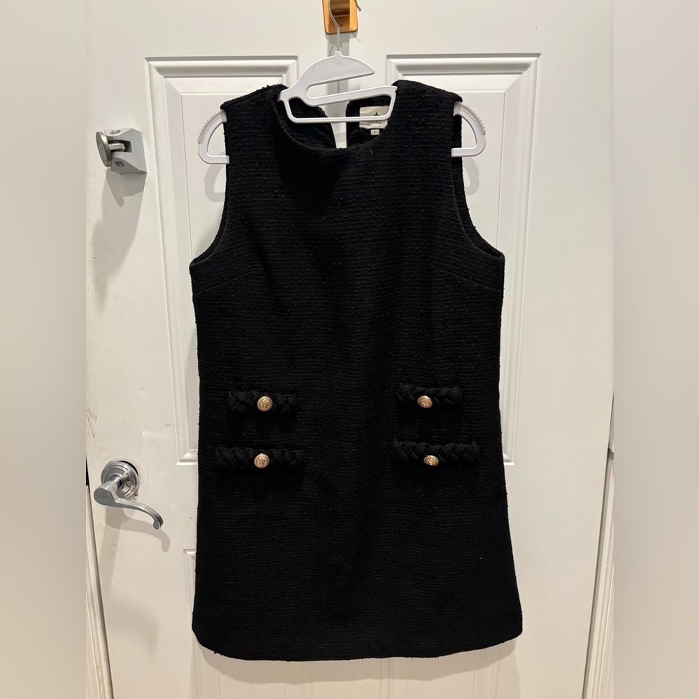 Tuckernuck Black Tweed Sleeveless Jackie L - Picture 4 of 6